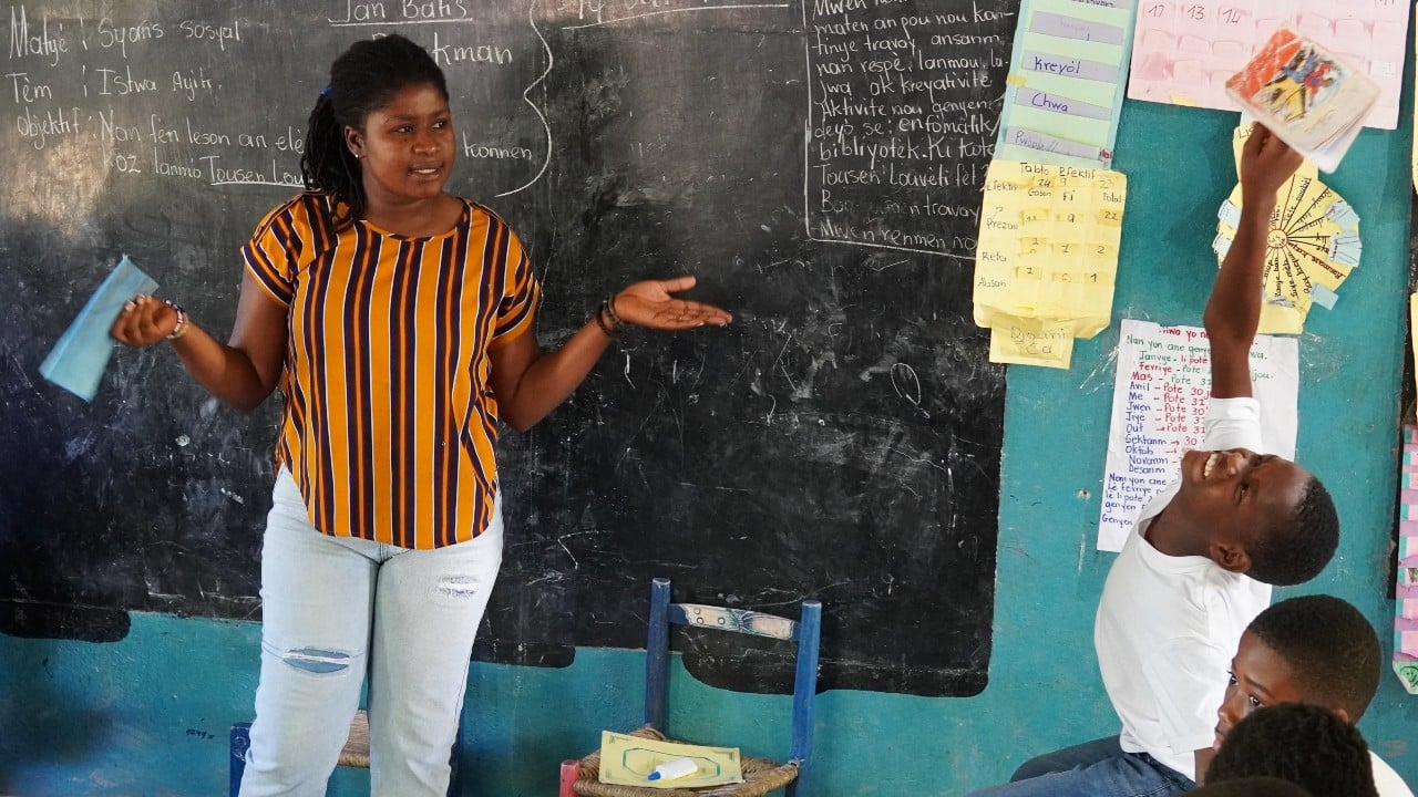 Louiseda in classroom